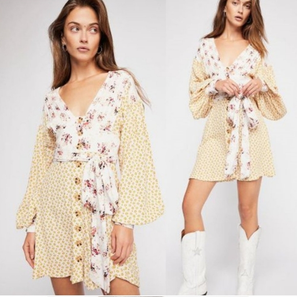 ❌️ SOLD Free People Wonderland Mini Dress L - Picture 12 of 12